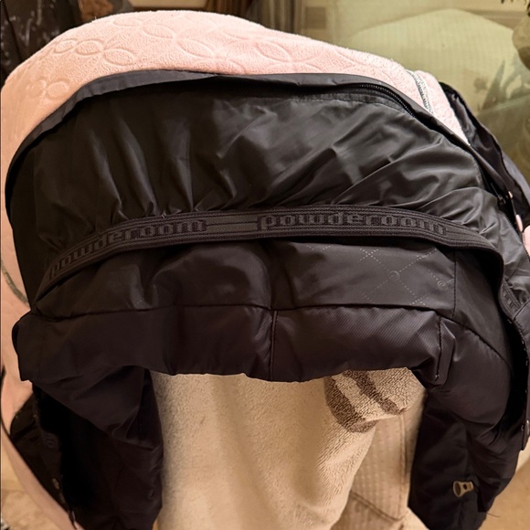 Women's Black Powder Room Down Puffer Snowboard Jacket size L - Picture 4 of 8